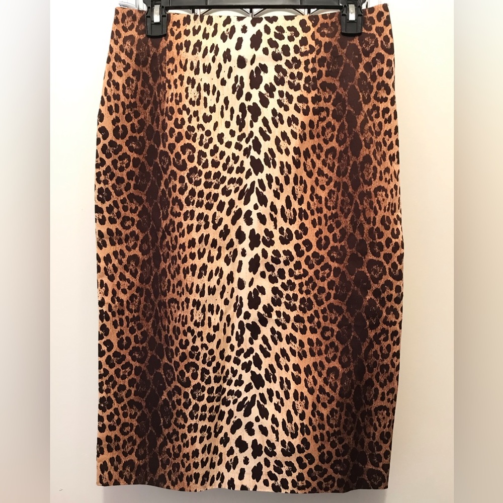 NWOT Love Moschino Leopard Print Midi Skirt